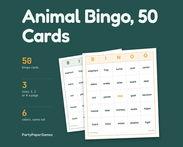 Animal Bingo, the listing cover