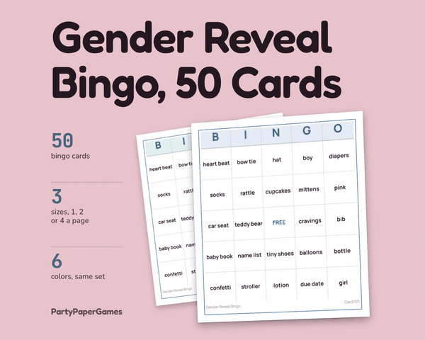 Gender Reveal Bingo, the listing cover