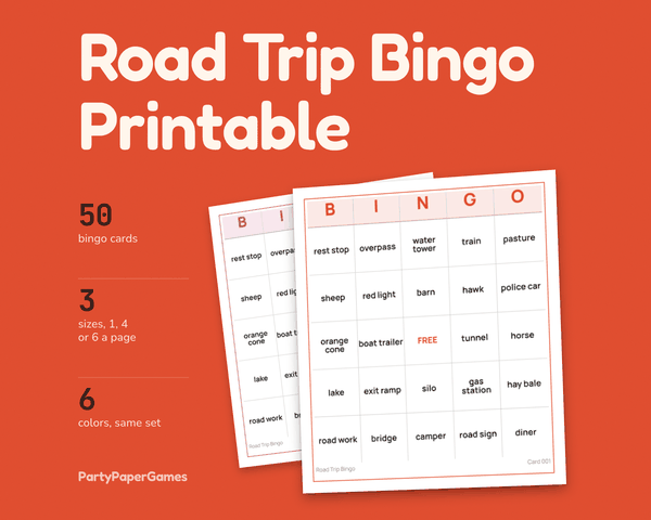 Road Trip Bingo, the listing cover