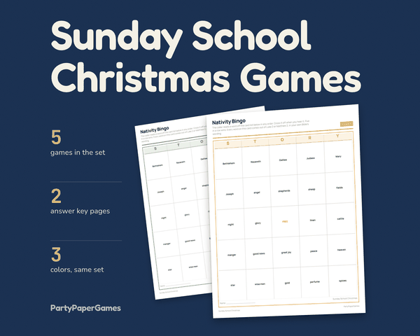 Sunday School Christmas Games, the listing cover