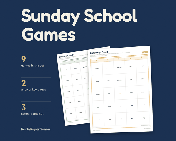 Sunday School Games, the listing cover