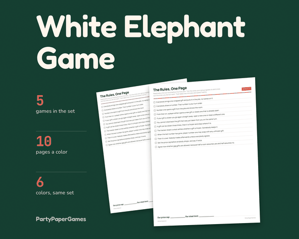 White Elephant Game, the listing cover