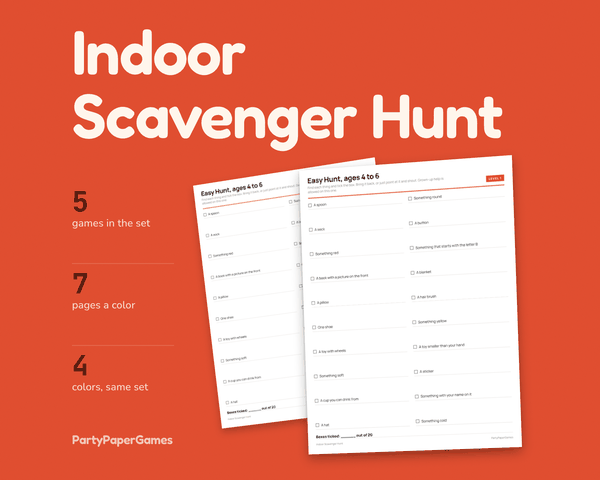 Indoor Scavenger Hunt, the listing cover