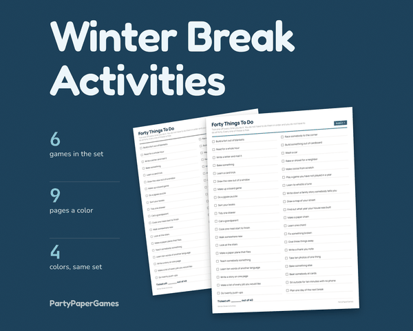 Winter Break Activities, the listing cover